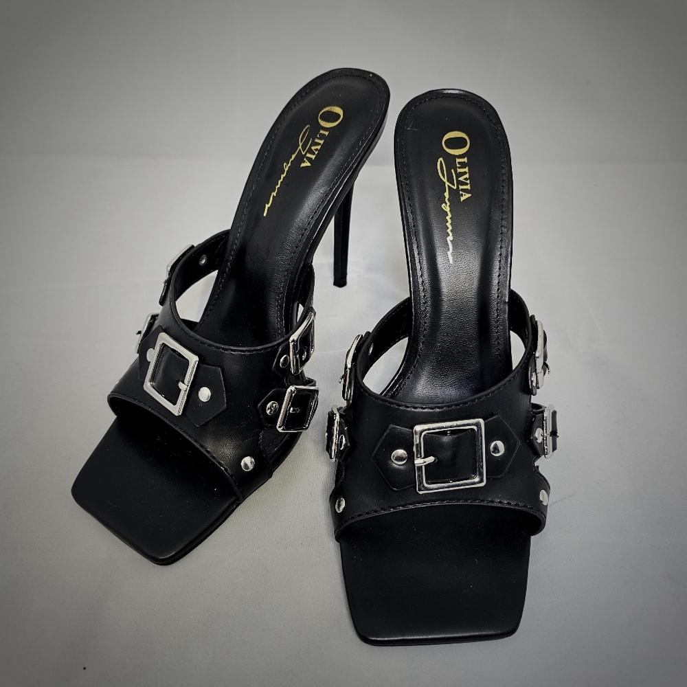 Olivia Jaymes Blk Stilleto 4" Heels